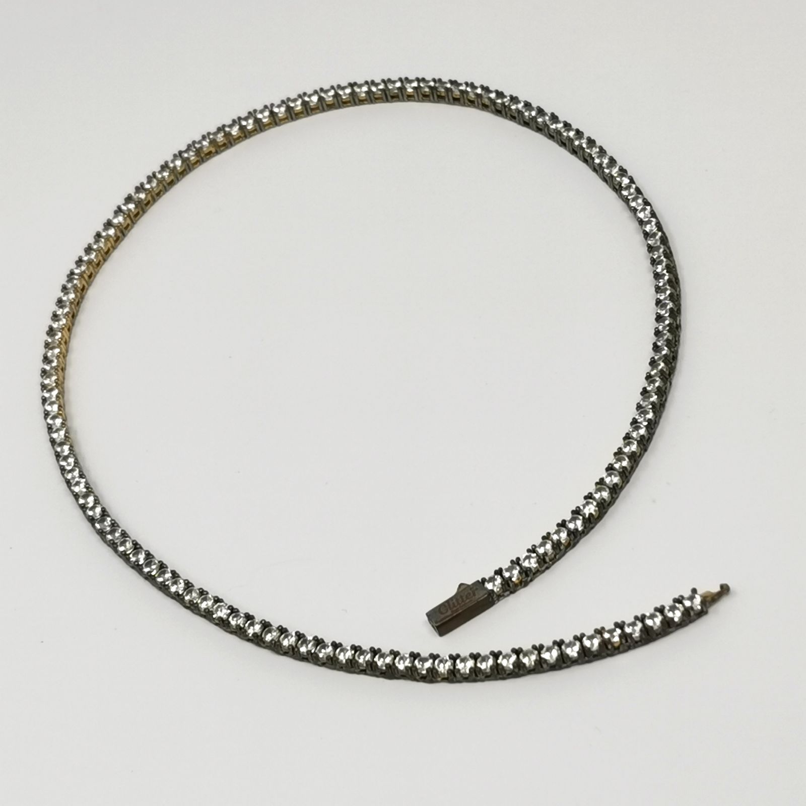 GLITTER グリッター ネックレス シルバー系 くすみあり 錆あり 中古品