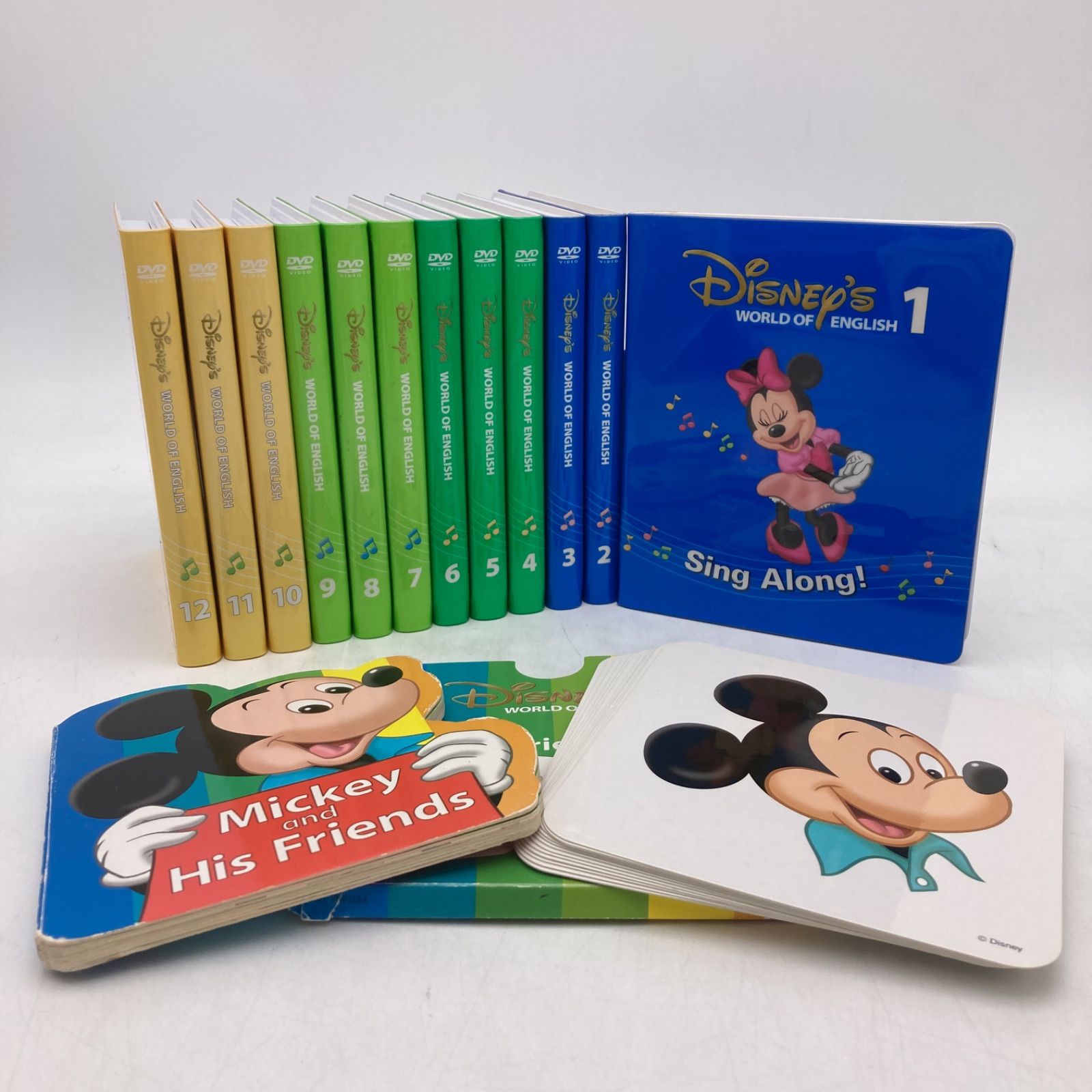 2017年購入 シングアロングDVD12枚　新子役　字幕あり　ディズニー英語システム　DWE　Disney　ワールドファミリー　中古　203306