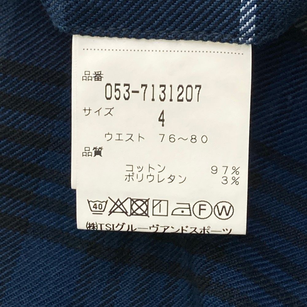 サイズ：4 PEARLY GATES パーリーゲイツ  ストレッチパンツ チェック柄 ネイビー系 [240101460946] ゴルフウェア メンズ ストスト サイズ：4 PEARLY GATES パーリーゲイツ ストレッチパンツ