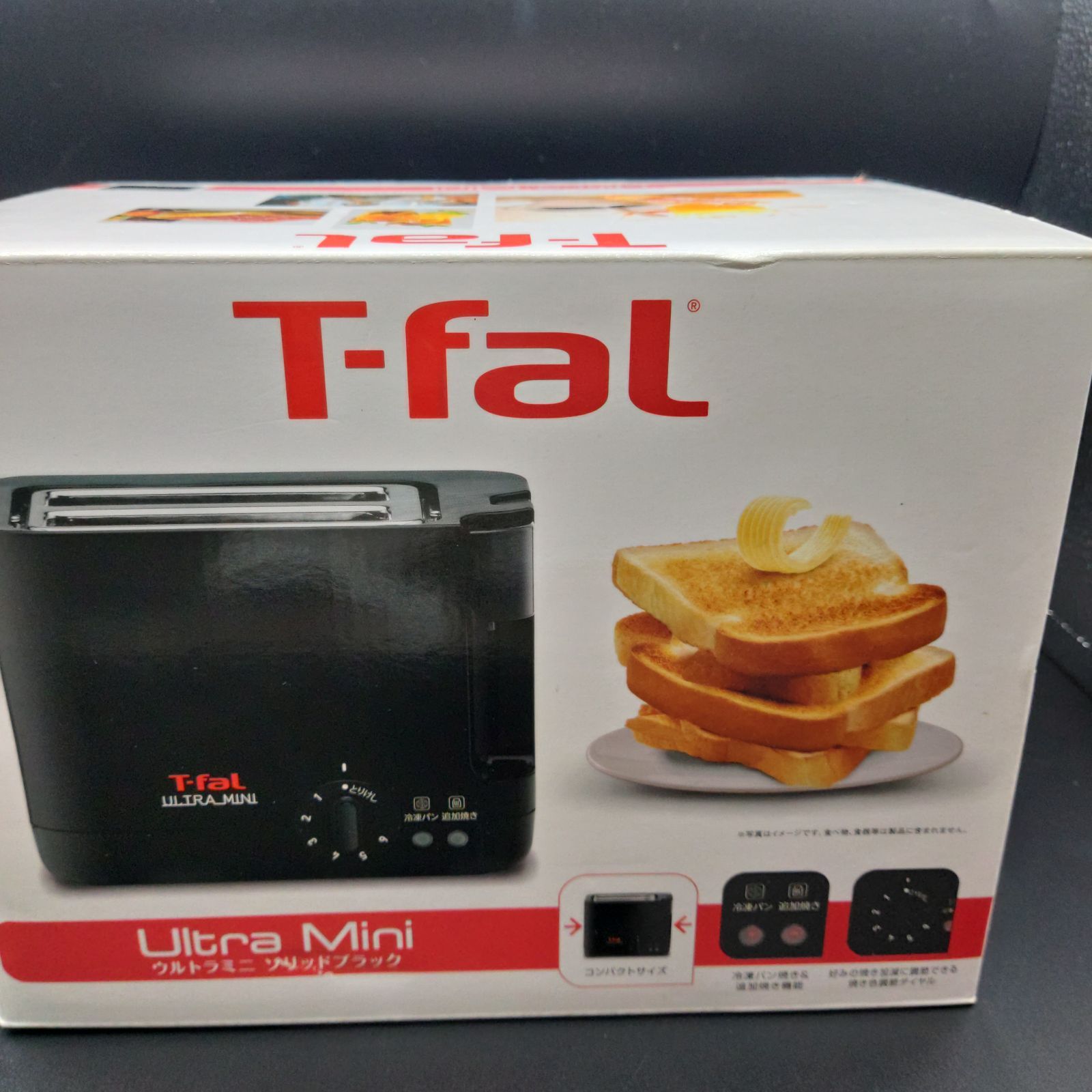 ポップアップトースター ULTRA MINI(ウルトラミニ) ソリッドレッド TT2115JP [2枚] T-fal｜ティファール 通販 (未使用･未開封品)ティファール トースター ウルトラミニ ポップアップ バンウォーマー付き ソリッドレッド TT2115JP