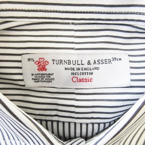 TURNBULL & ASSER ストライプ ワイシャツ 39cm TURNBULL & ASSER ターンブル＆アッサー ストライプシャツ