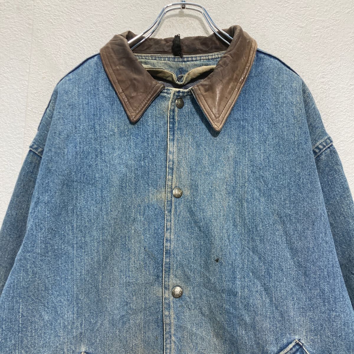 Woolrich デニムカバーオール XL ブルー ウールリッチ 80's～ チョア