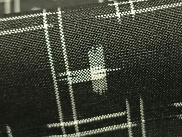 平和屋-こころ店■本しぼ真綿紬　単衣　寿峰工房　十字絣　証紙付　正絹　逸品　未使用　AAAH5728Ack