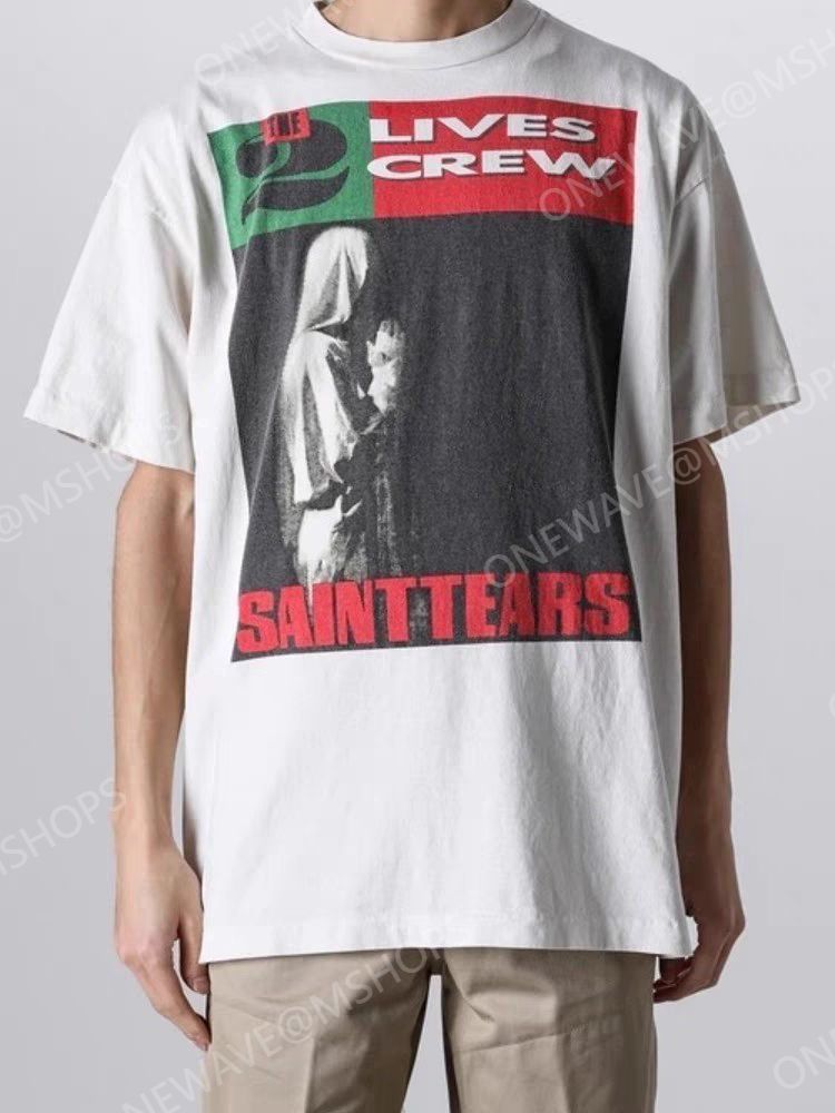 SAINT Mxxxxxx × DENIM TEARS DT_SS TEE LIVES CREW T-Shirt