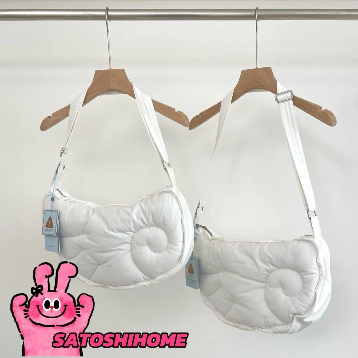 韓国COYSEIO WING BAG WHITE 大人気 羽柄 ハンドバッグ トート