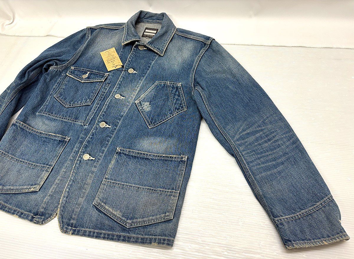 桃太郎ジーンズ 03-054 デニム カバーオール USEDダメージ加工 サイズ 桃太郎ジーンズ 03-054 デニム カバーオール USEDダメージ加工 サイズ