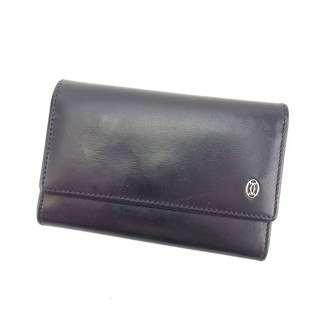 カルティエ パシャライン 6連 キーケース 鍵入れ ブラック系 シルバー金具 カルティエ キーケース 6連キーケース パシャ ブラック×シルバー