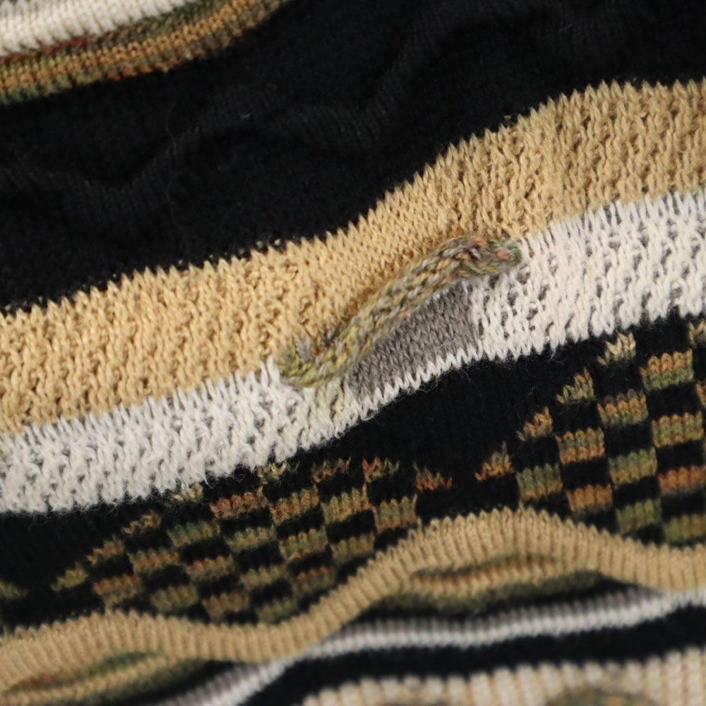 ツンドラ 90s カナダ製 オールド 長袖 3D ニット XL ベージュ 他