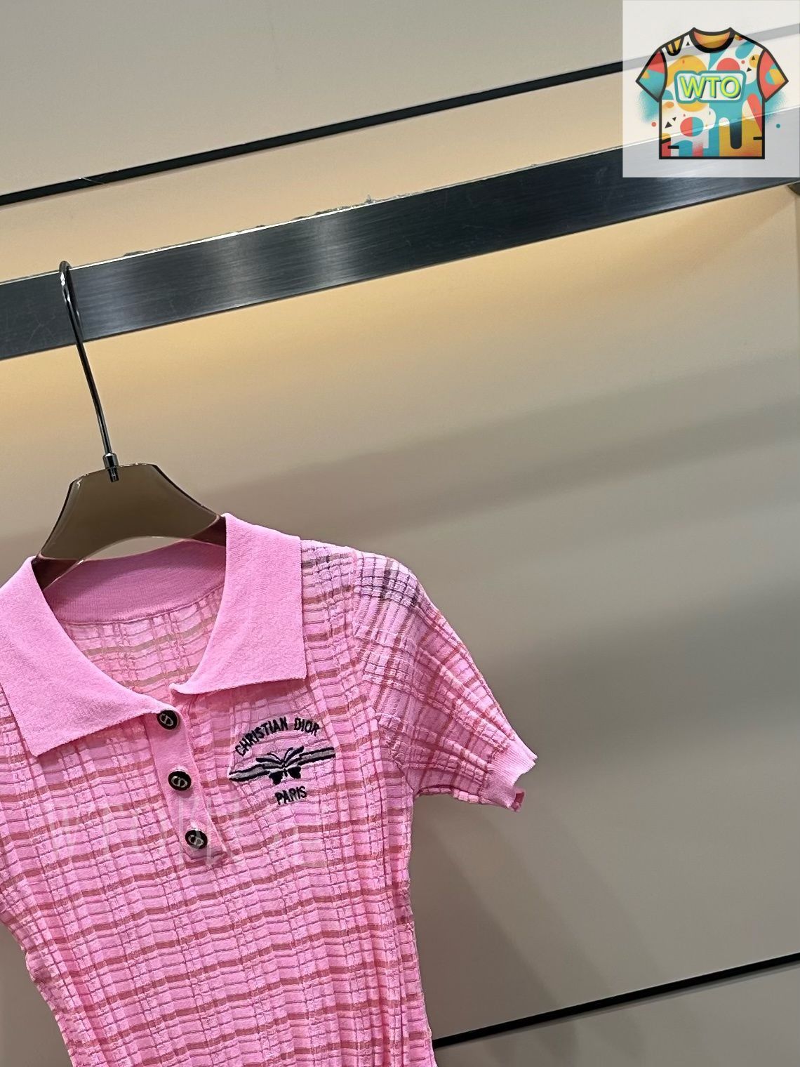 た  今日特価】Dior 25 夏季 刺繍レター カットアウト カラーニット