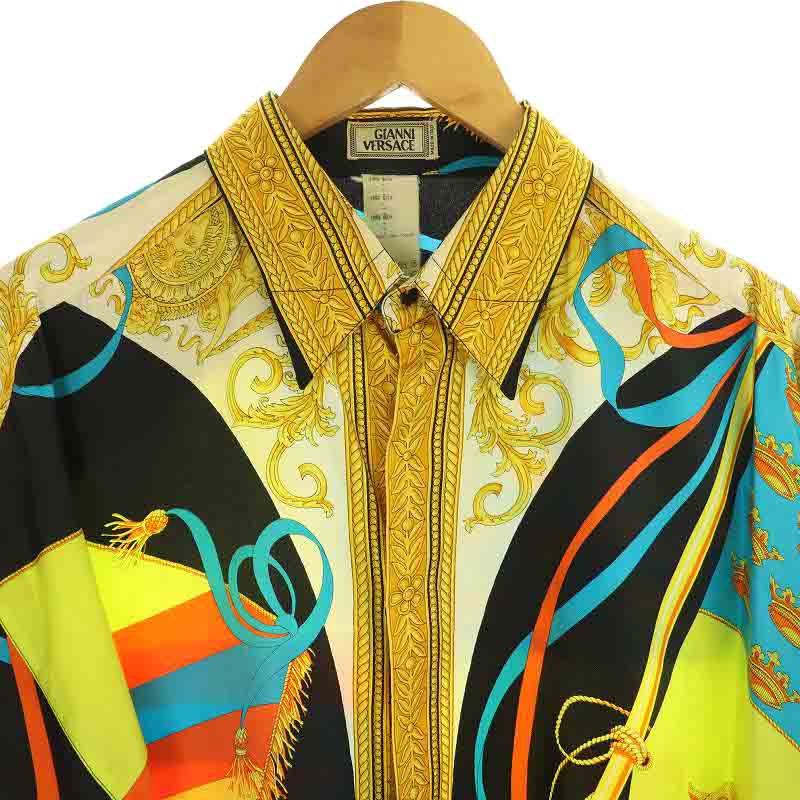 ジャンニヴェルサーチ ヴェルサーチェ GIANNI VERSACE シルクシャツ 