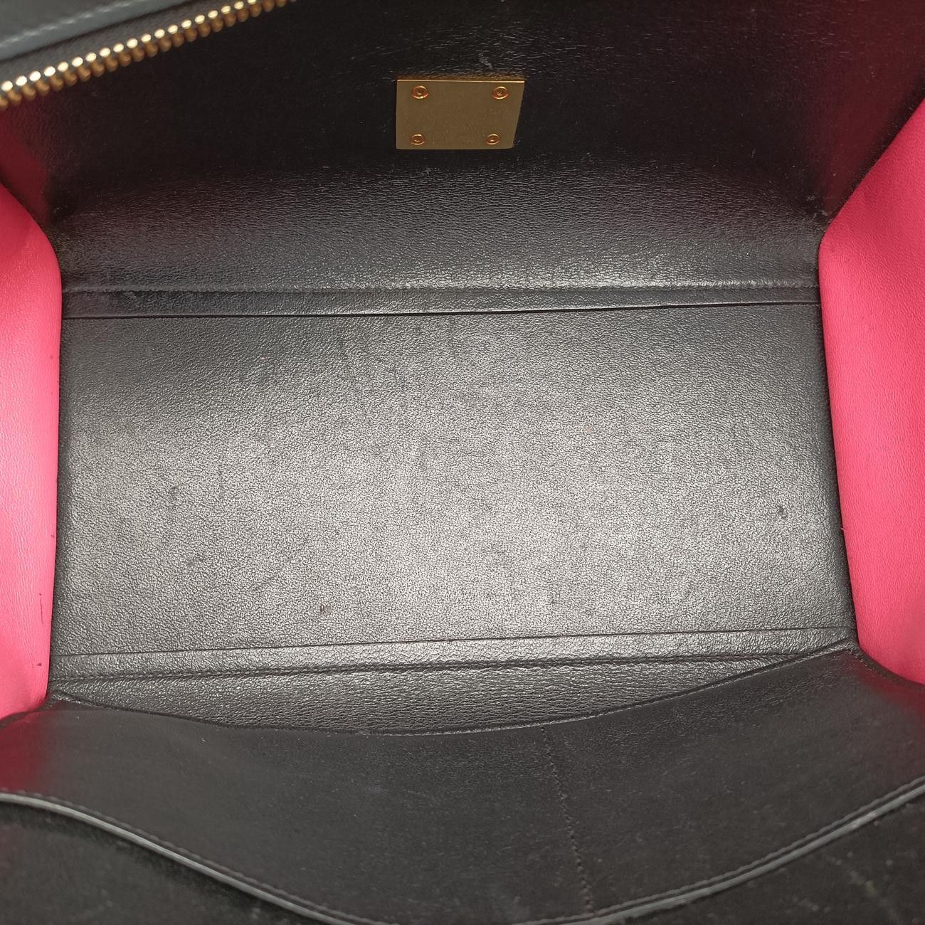 セリーヌCelineトラペーズスモールベージュ×ブラック×ピンクスエード×レザーS-CU-5114