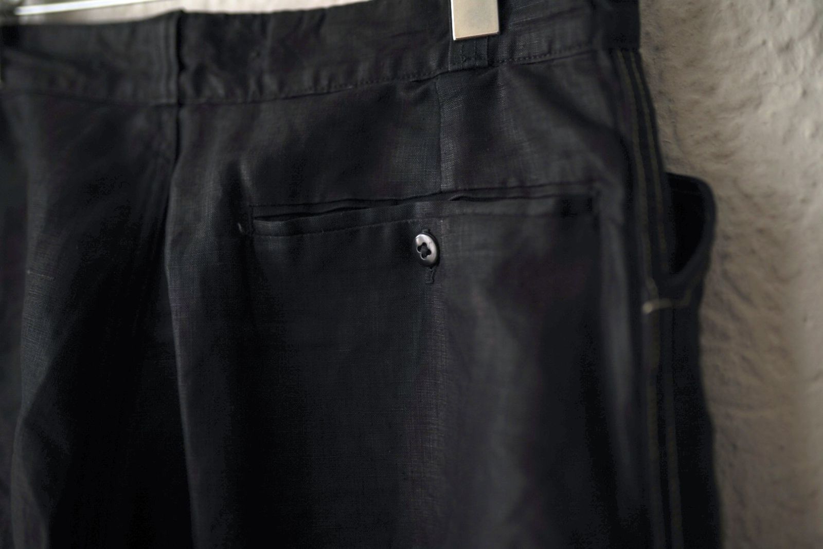 1940's フレンチリネンブラックマキニョンパンツ / Vintage