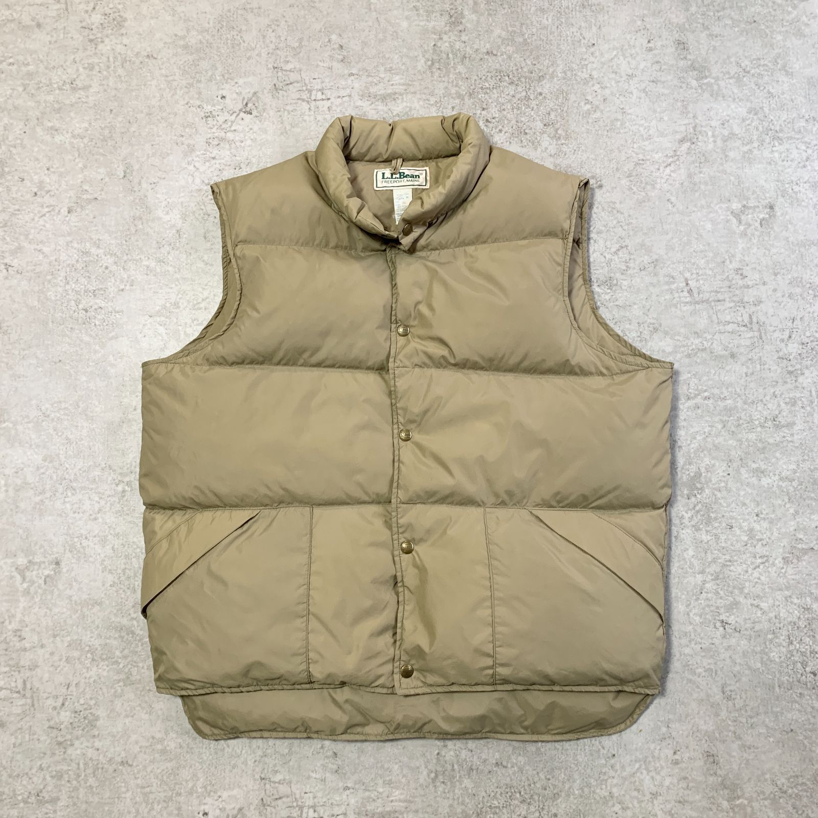[70〜80S LLBEAN]希少カラー GOOSEDOWN VEST ベージュ 80s USA製 L.L.Bean Goose Down Vest【beige】 エルエルビーン