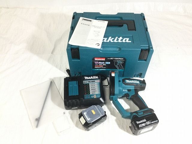 ☆未使用品☆makita マキタ 18V 充電式全ネジカッター SC102DRGX バッテリー2個(6.0Ah) 充電器 ケース付 コードレス 寸切りカッター 96667