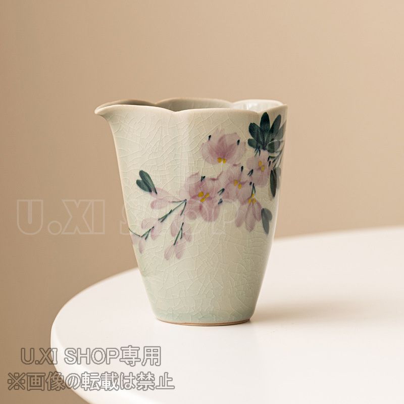 手描きカップ ティーハイフェン茶器 セラミックカンフーティーセット 小さなティーボウル 手作りティーセットソーサー ALWOELSF32