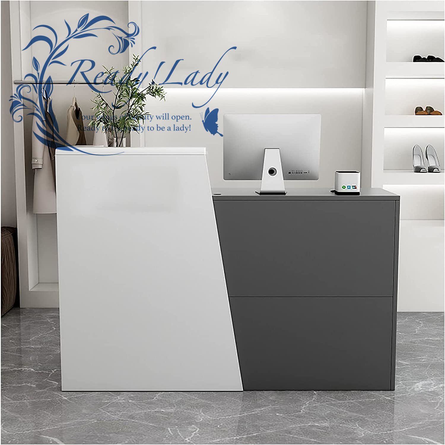 ホワイトオフィスカウンター キャッシュトレイ付き ホワイトオフィスカウンター キャッシュトレイ付き