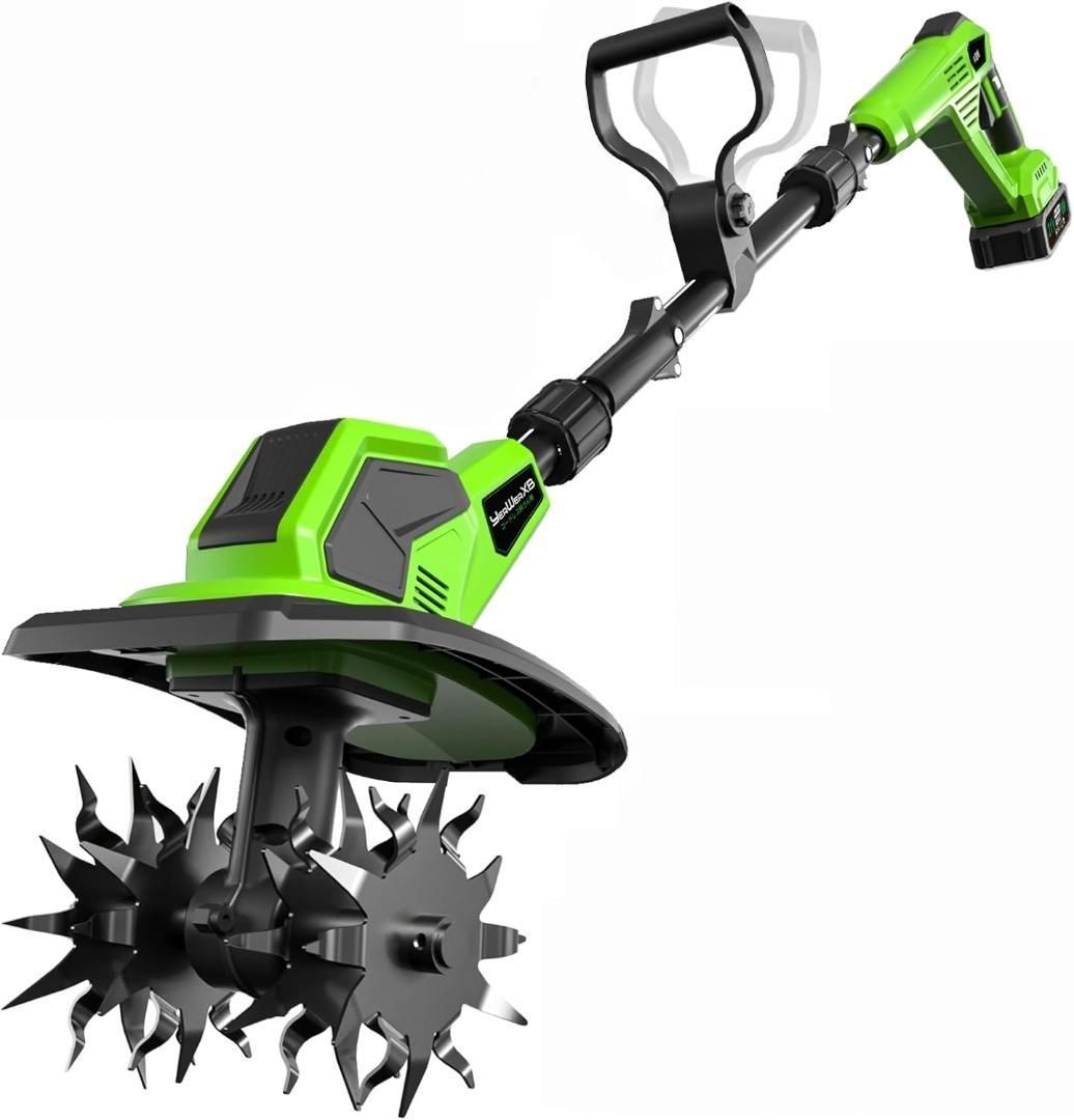 ✨大特価✨耕運機 充電式(耕幅25.5cm/耕深22cm)2個4Ahバッテリー 耕運機 家庭用 充電式 耕幅25.5cm/耕深22cm 2個4Ahバッテリー付