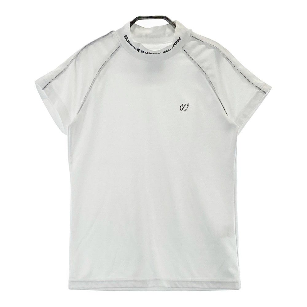 サイズ：0 MASTER BUNNY EDITION マスターバニーエディション 2022年モデル ハイネック 半袖Tシャツ  ホワイト系 [240101293843]# ゴルフウェア レディース ストスト