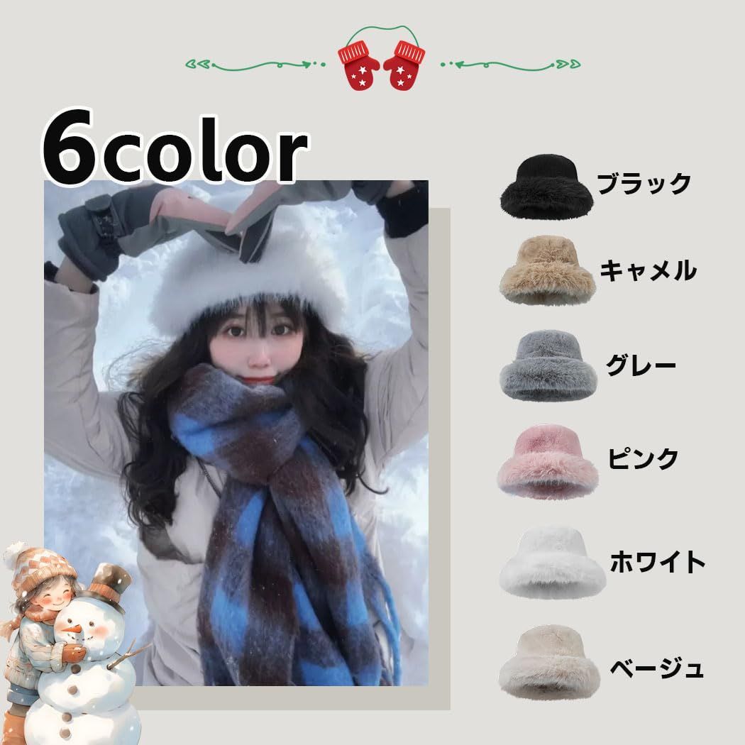 【関税・送料無料】PrettyLittleThing★Faux ファー バケハ 新品未使用品 PrettyLittleThing☆ エコファーバケットハット