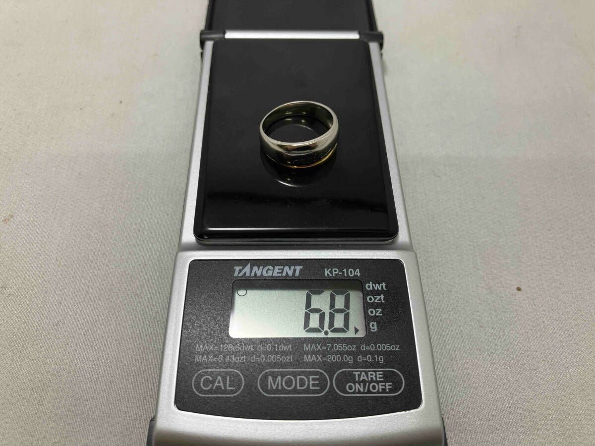 Pt900 K18 プラチナ900 18金 デザインリング 15号 6.8g - メルカリ