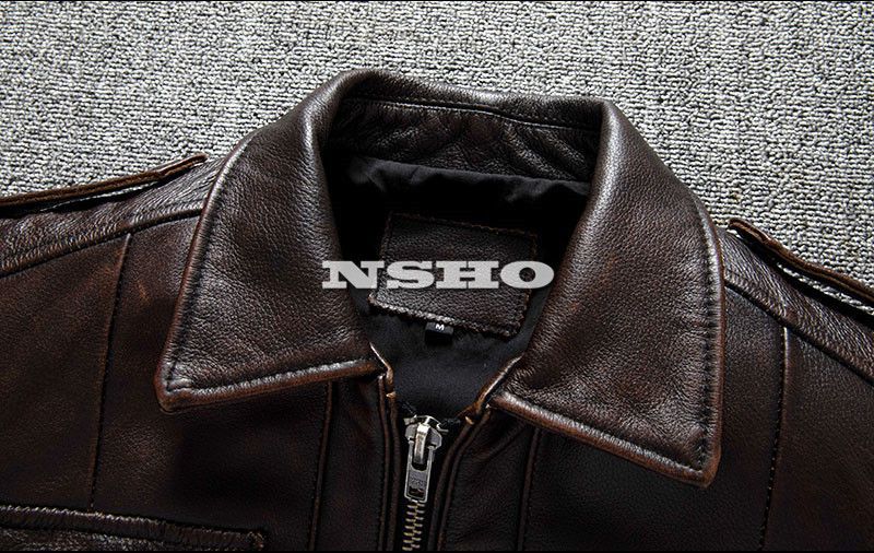 上質 カウハイド メンズ 革ジャン M65 タイプ ヴィンテージ サファリ