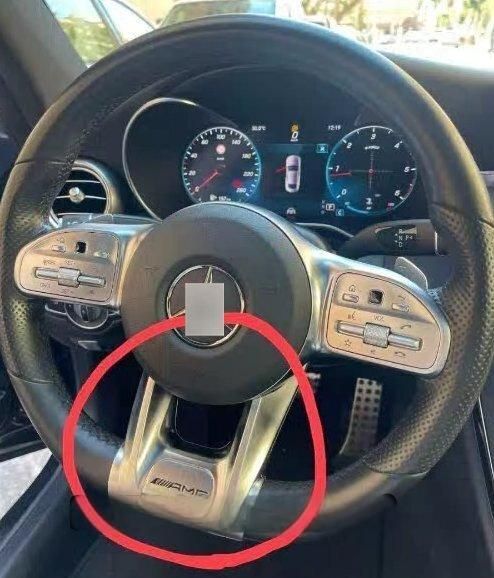 新品 メルセデスベンツ ステアリング トリムカバー AMG ハンドル エンブレム 新品即納 メルセデスベンツ ステアリング トリムカバー AMG