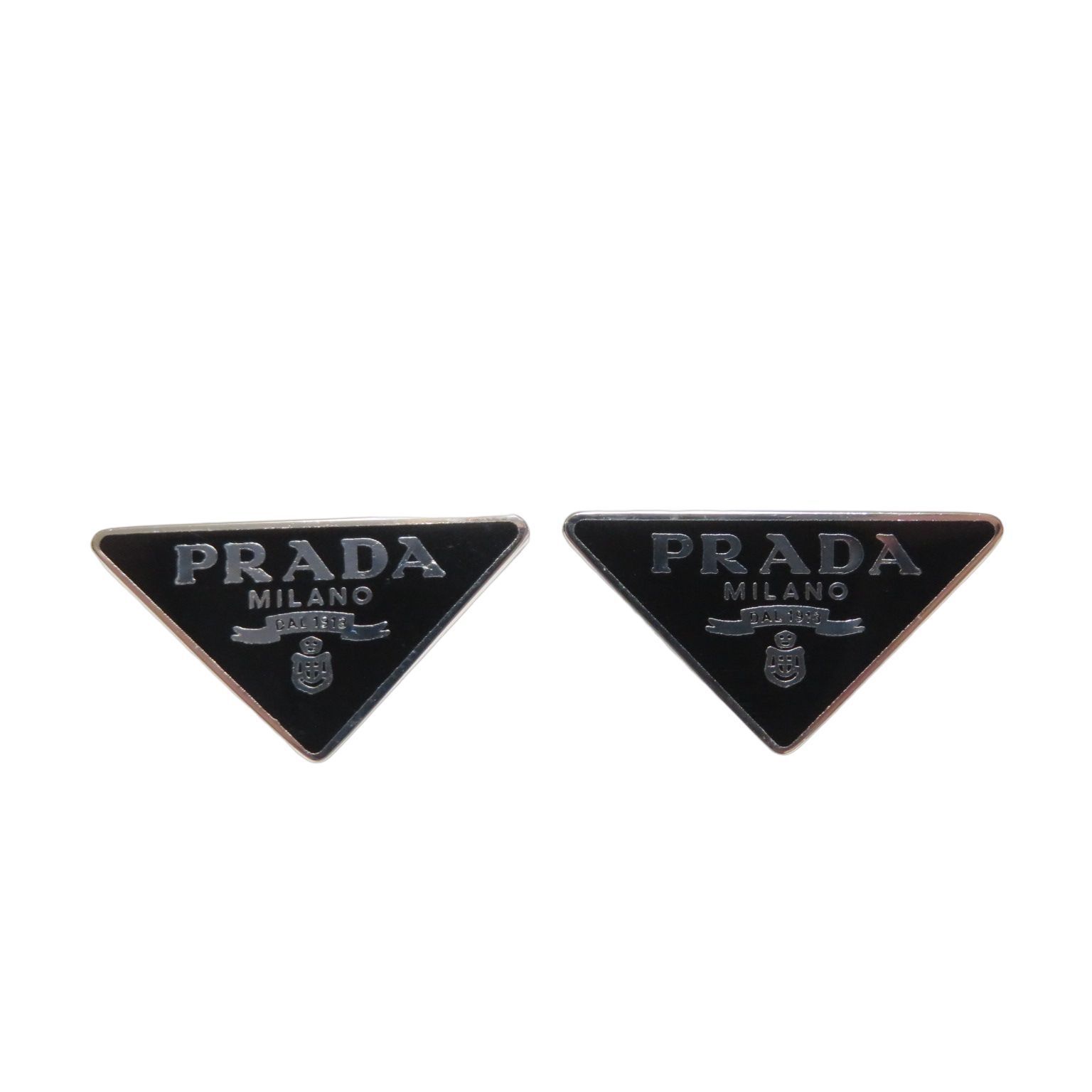 PRADA シンボル ロゴ ピアス 925 - ピアス(両耳用)