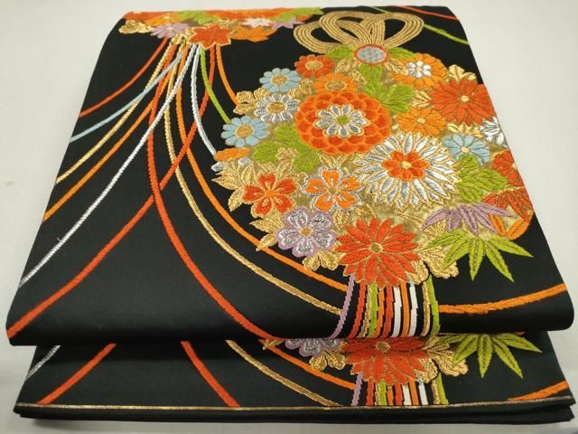 唐織 六通柄袋帯 平和屋着物◎六通柄袋帯 唐織 正倉