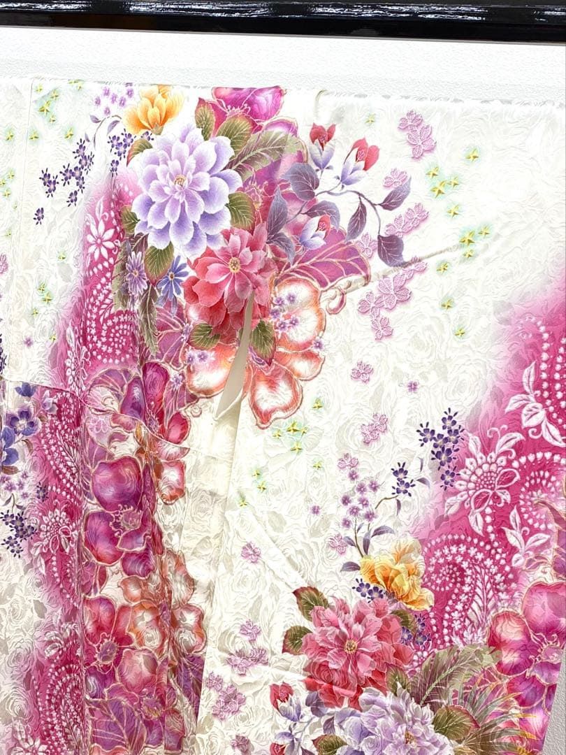 振袖 豪華 刺繍 紋意匠 身丈173cm 躾糸付き