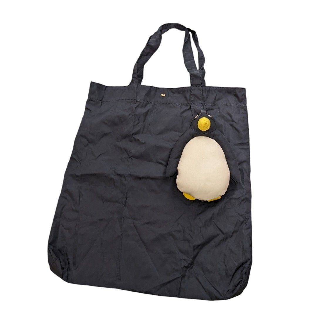 ANYA HINDMARCH ペンギン エコバッグ ナイロン ブラック ANYA HINDMARCH ペンギン エコバッグ ナイロン ブラック
