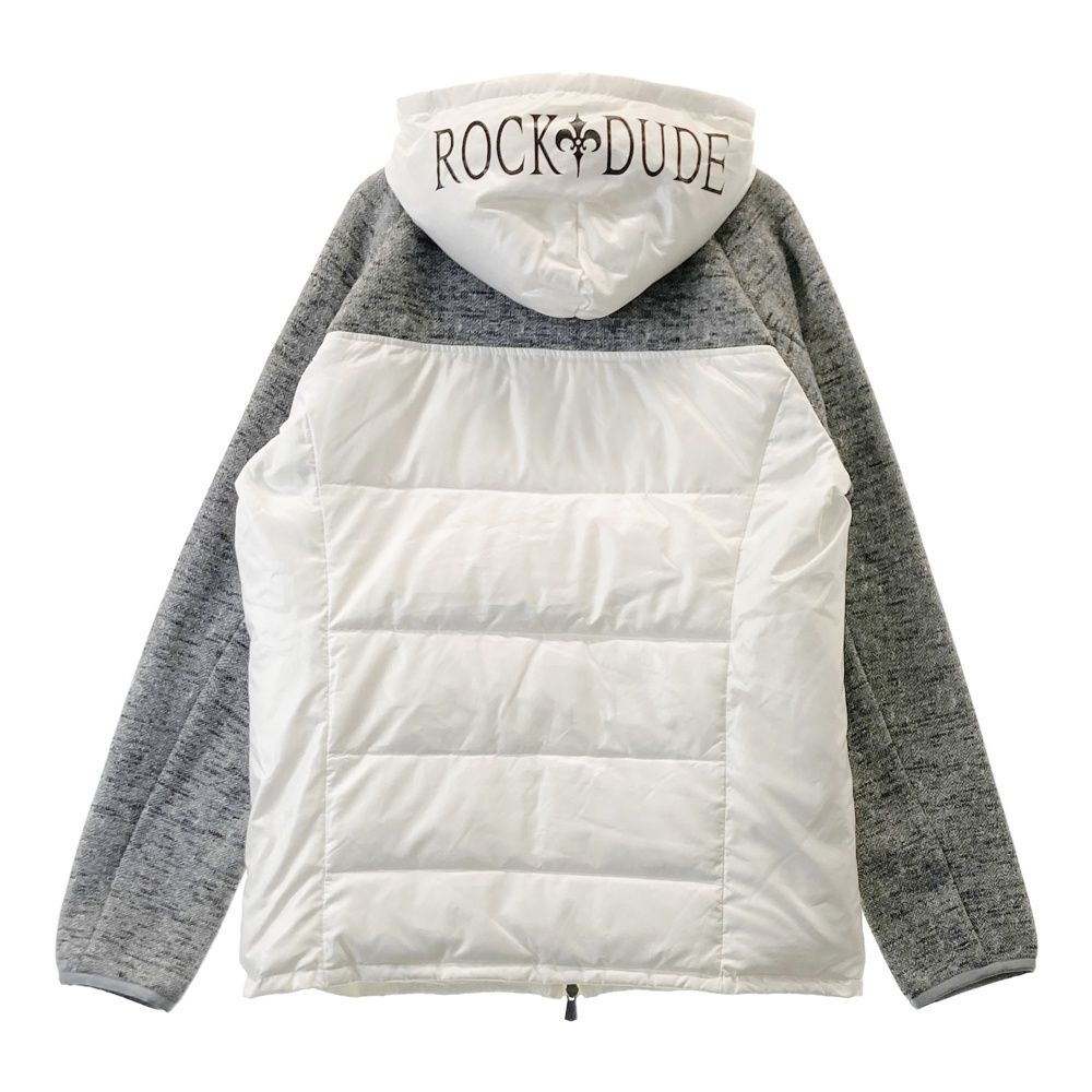 サイズ 04 ROCK DUDE ロックデュード フード付ダウンジャケット ニット切替 ホワイト系 240101389961 ゴルフウェア メンズ ストスト