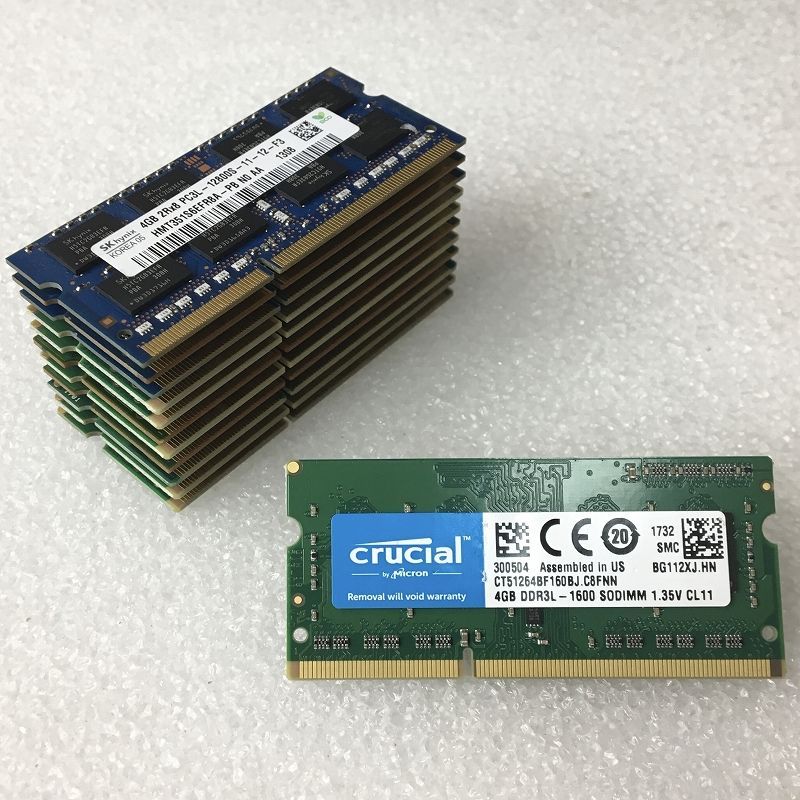 4GBメモリ × 10枚 PC3L-12800S ノート用メモリ