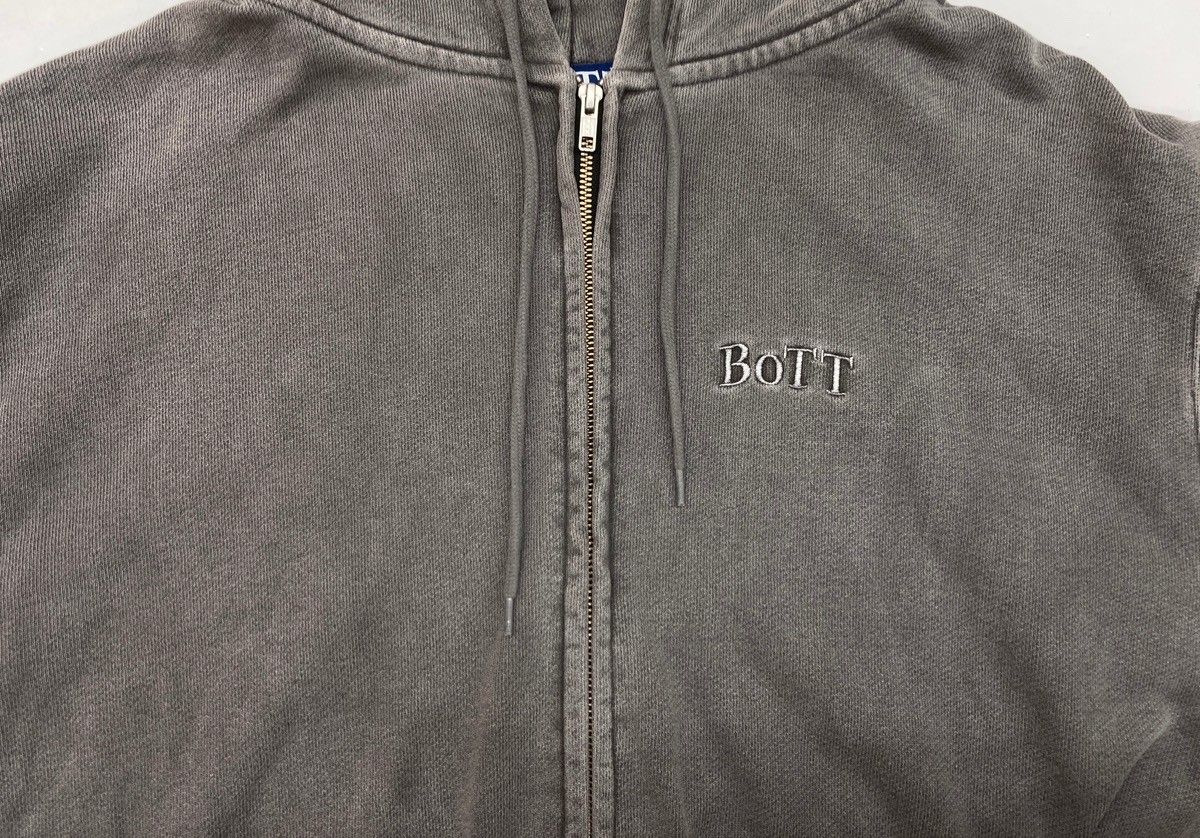 ボット BoTT Pigment Dyed Zip Hoodie ジップアップ フーディー 刺繍 