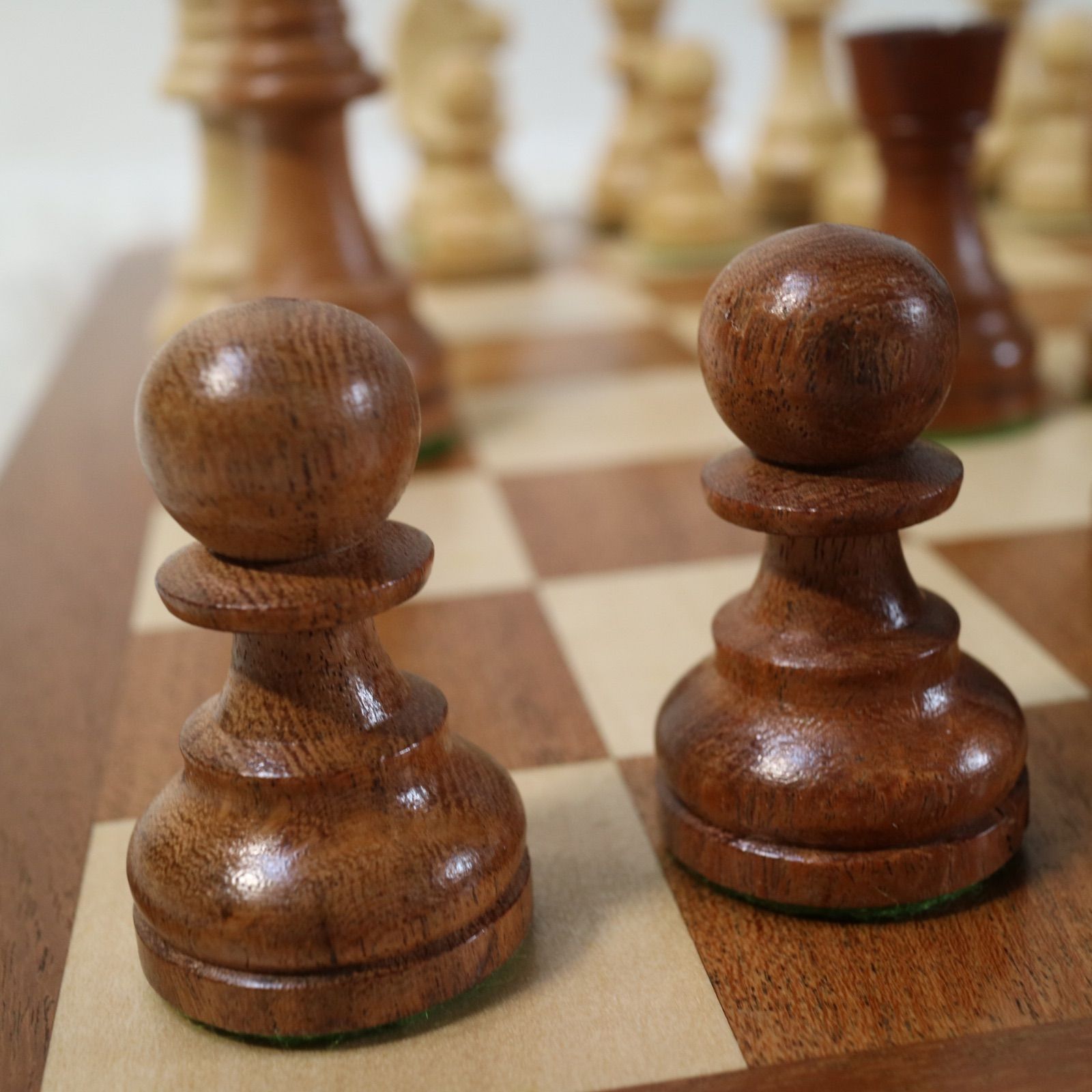 木製 チェス盤 チェスボード 駒 セット 木製 ChessJapan 95mm 日本