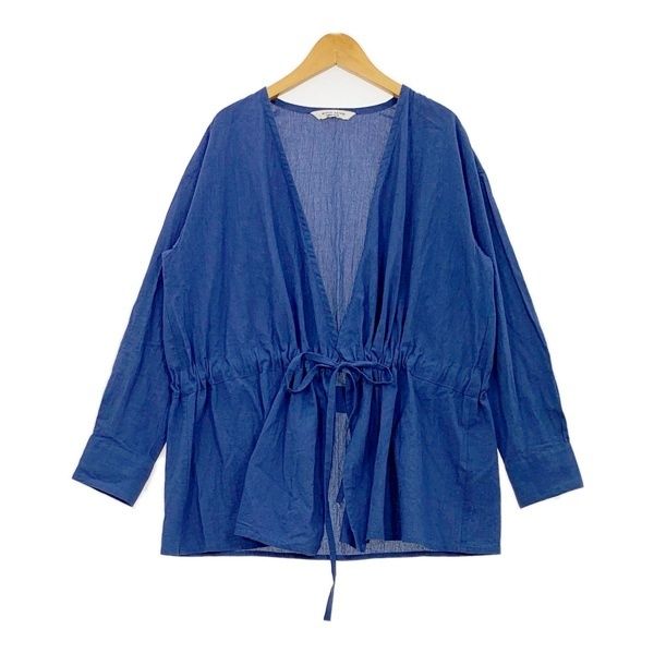 atelier naruse アトリエナルセ シャツ カーディガン ブラウス 長袖 レディース ブルー トップス IL15885■ atelier naruse アトリエナルセ シャツ カーディガン ブラウス