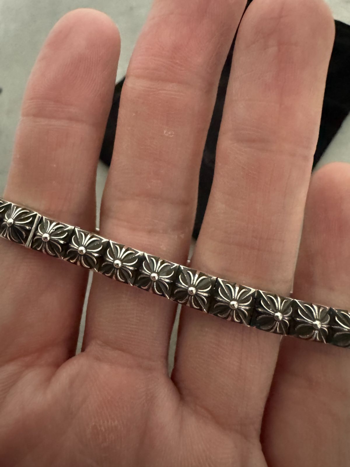 クロムハーツ 22K PYRAMID PLS LNK 1/4 DIA/ピラミッドプラスリンク