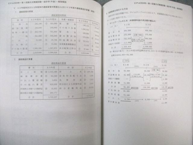CPA会計学院 公認会計士試験 第1/2回 論文式模擬試験 会計学/企業法など 2024年合格目標 未使用品 080L4D CPA会計学院 公認会計士試験 第1/2回 論文式模擬試験 会計学