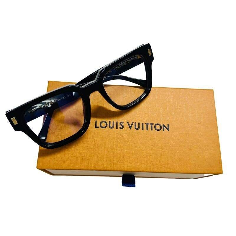 極美品✨　ルイヴィトン　サングラス　メガネ　Z1597E　1327 ルイヴィトンLVエスケイプ ブルーレイ ブラック ゴールド金具 メンズ