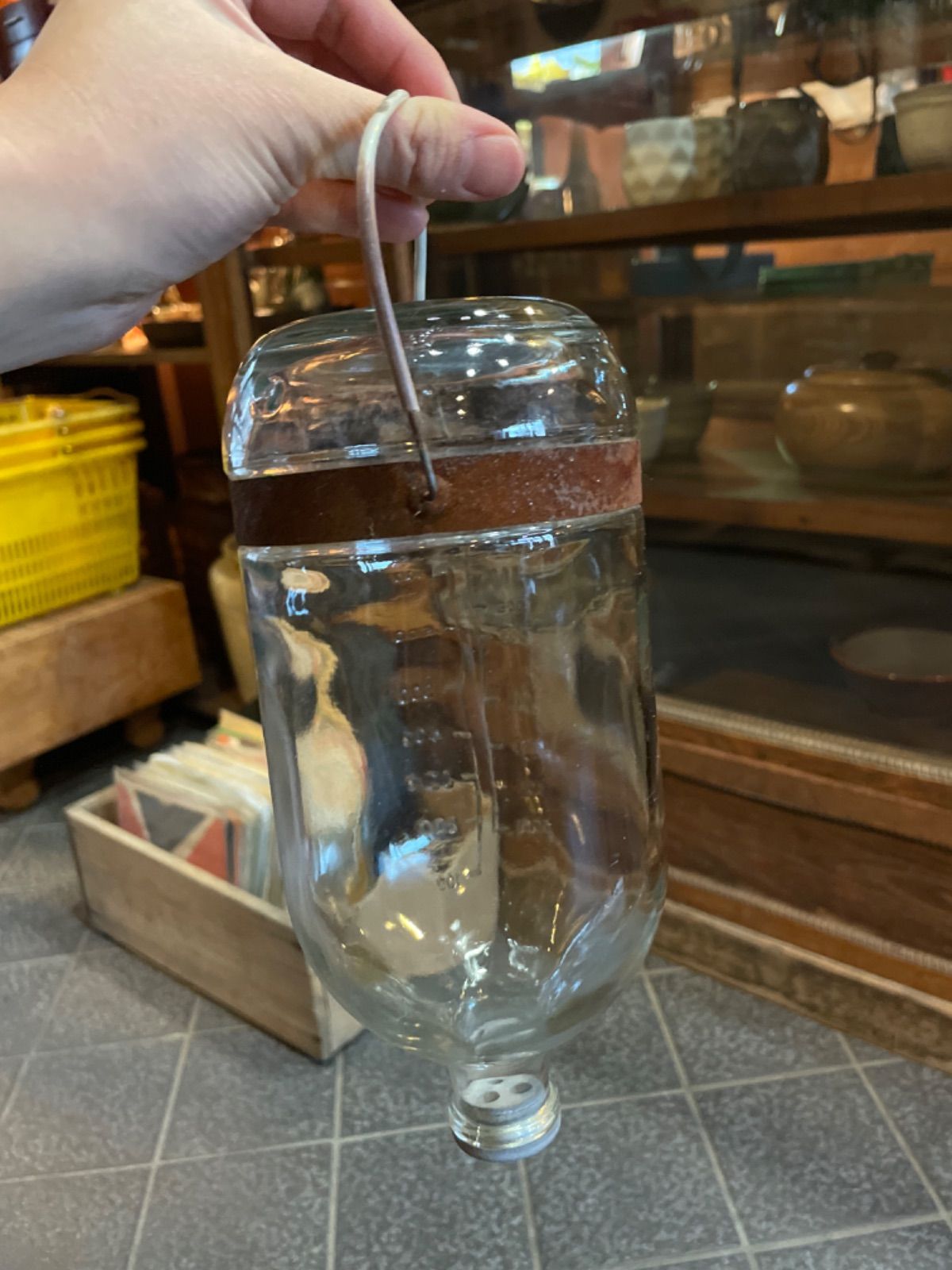 吊り下げ ビン 瓶 点滴ボトル レトロ 昭和レトロ シャビー