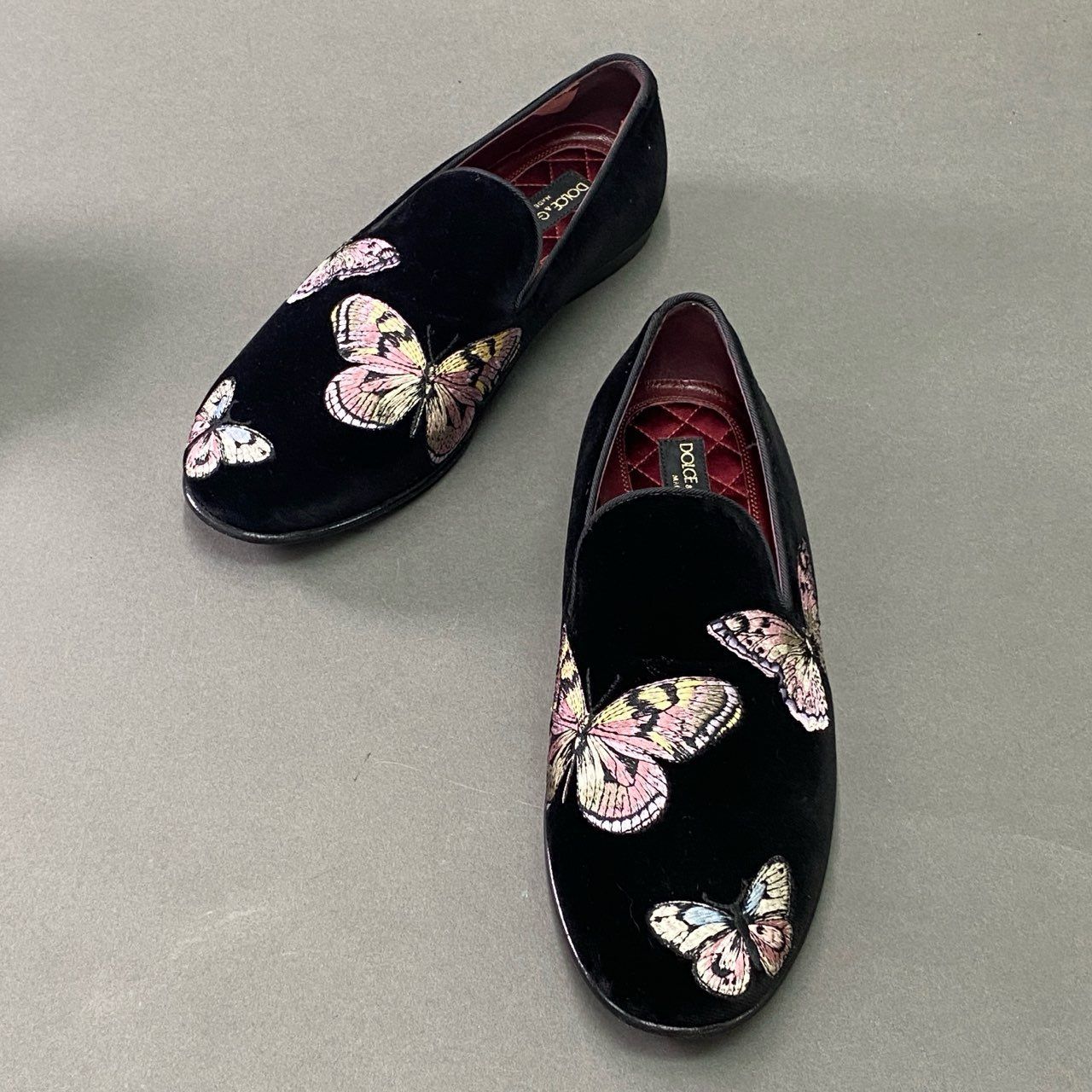 8b14 DOLCE&GABBANA ドルチェアンドガッバーナ バタフライ刺繍 オペラ 