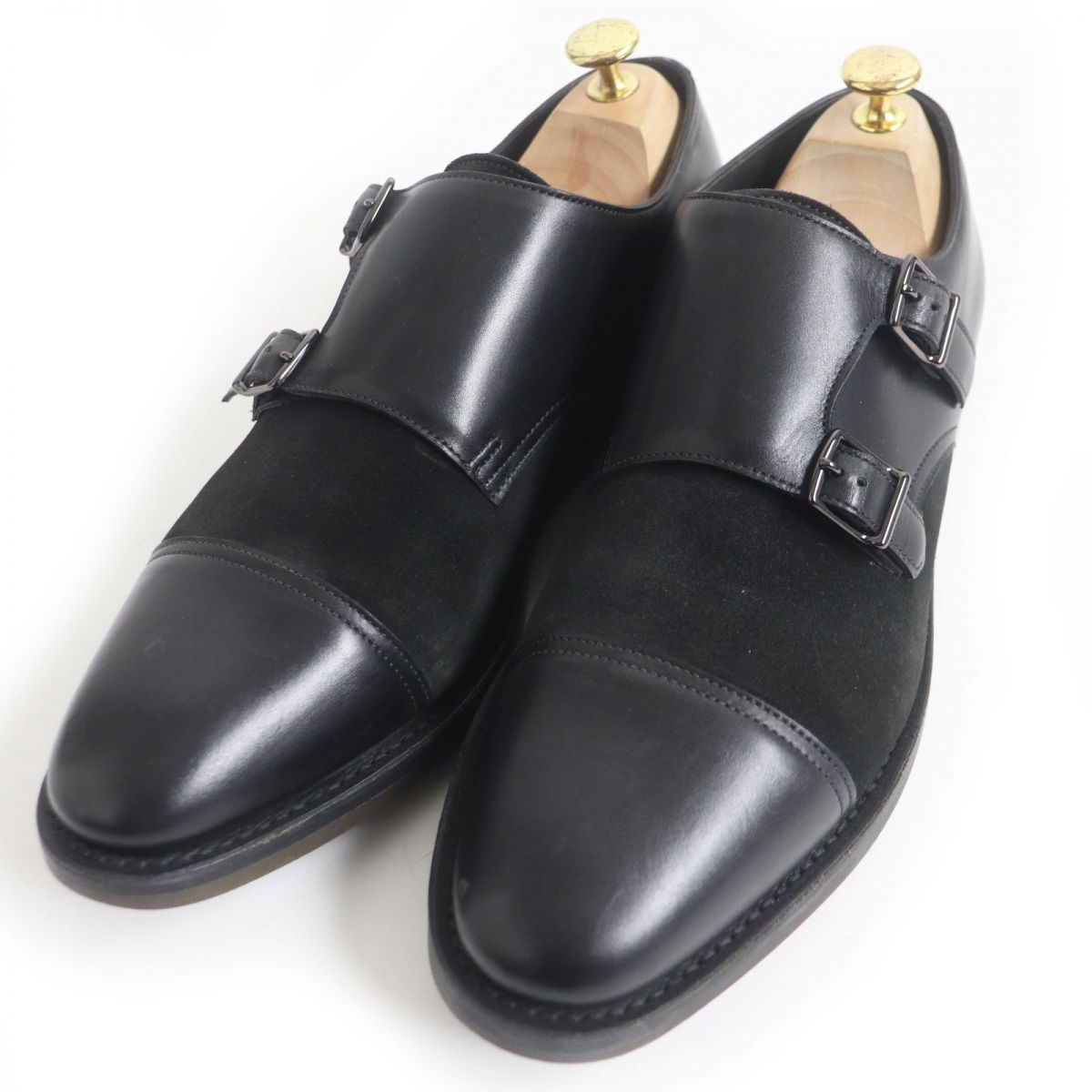 美品□JOHN LOBB/ジョンロブ WILLIAM ダブルモンクストラップ スウェード レザー 切替デザイン ドレスシューズ ブラック 8E  イングランド製 - メルカリ