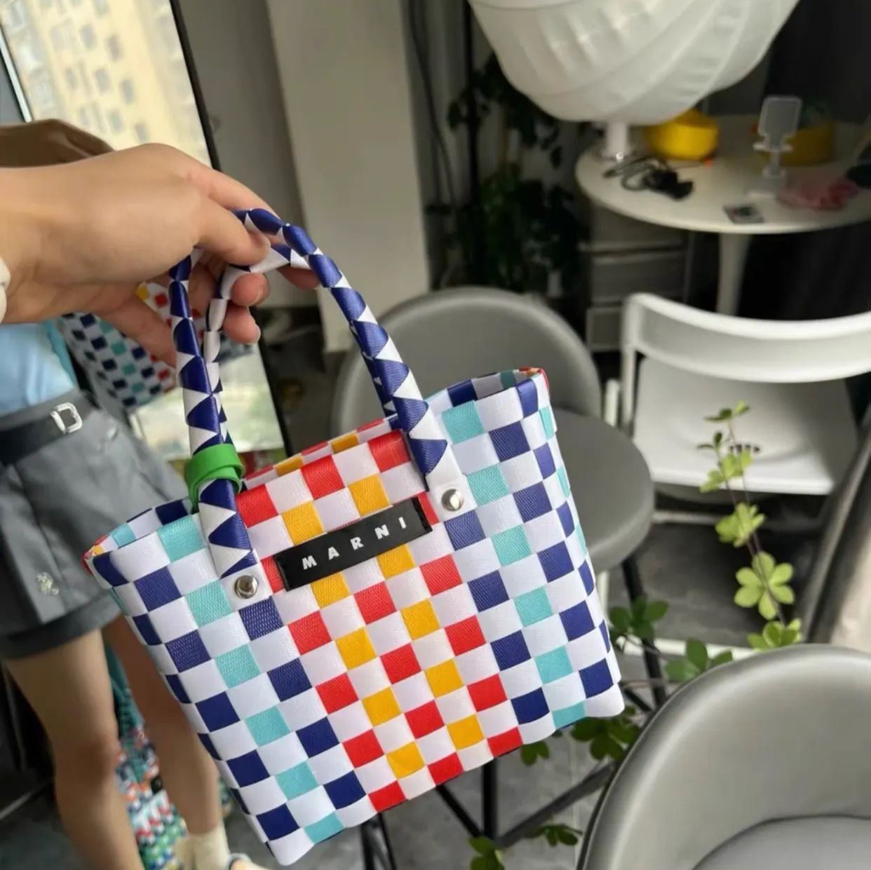 MARNI マルニ かごバッグ ピクニックバック ストーンホワイト - メルカリ 