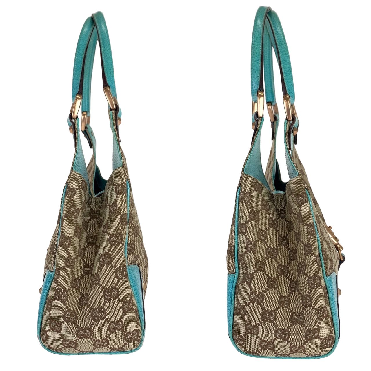 グッチ GUCCI GG柄 ショルダーバッグ ライトブルー ベージュ ・ ニュー 