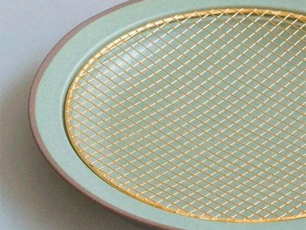 KIKIME amime プレート L 純金網×グリーン