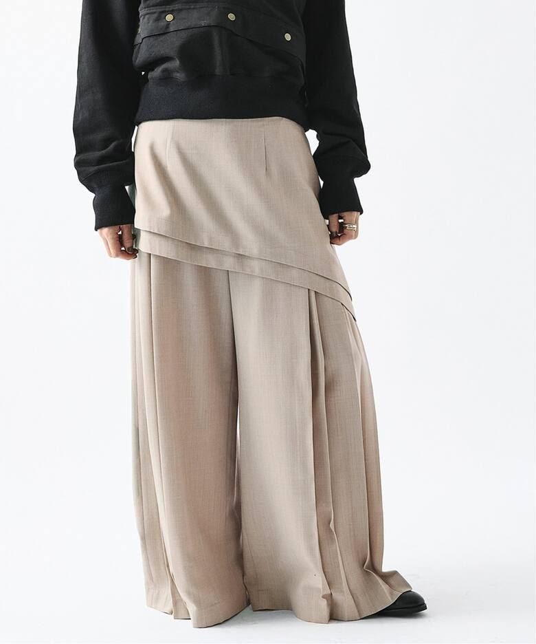 319t 25SS ジャーナル レイヤードプリーツパンツ