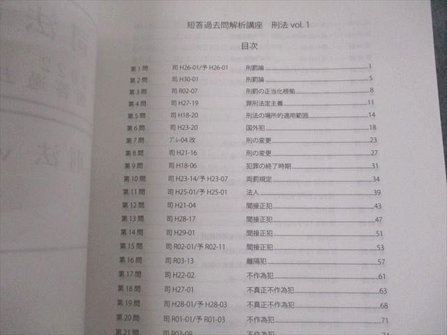 アガルート 司法試験 短答過去問解析講座 刑法 Vol.1〜3 2022年合格目標 未使用品 計3冊 070M4D 2026・2027年合格目標】司法試験・予備試験｜短答過去問解説講座
