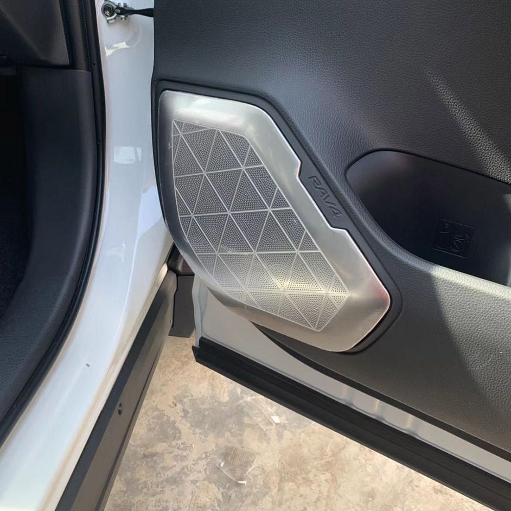 20-24年式 トヨタ RAV4 5代目 車ドアスピーカーガーニッシュ ステンレス製 音響装飾フレーム 4点セット