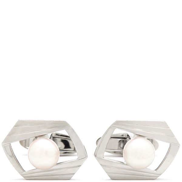 ミキモト MIKIMOTO カフス パールカフス K18WG パール ホワイトゴールド【中古】