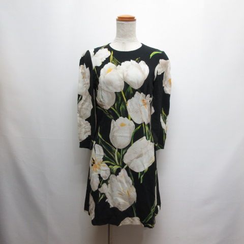ドルチェ＆ガッバーナ DOLCE&GABBANA チューリップ柄ワンピース ドルチェ&ガッバーナ ドルガバ DOLCE&GABBANA チューリップ柄