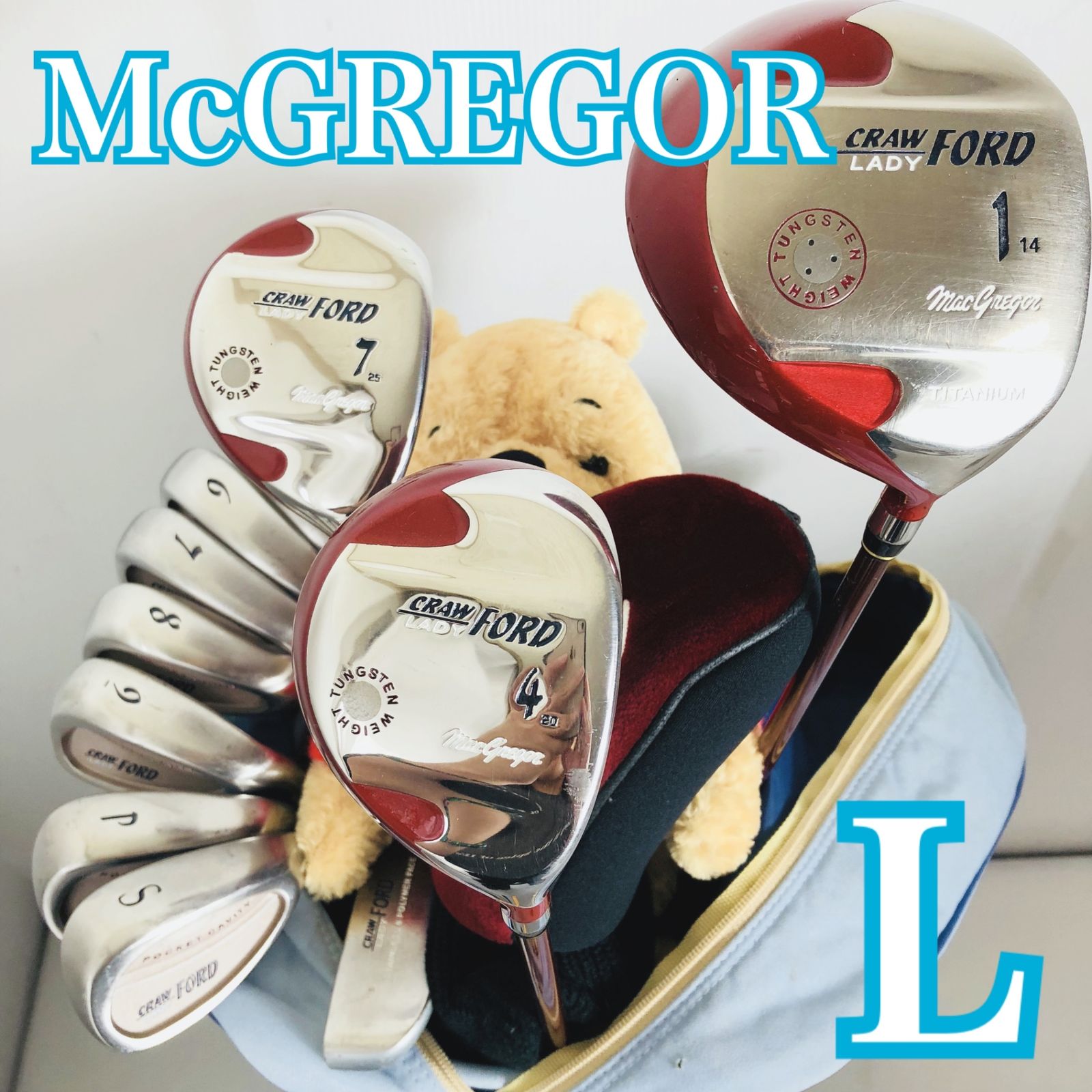 レディース McGREGOR マグレガー ゴルフ クラブ セット 初心者 入門 バッグ付き フルセット 右利き パター付